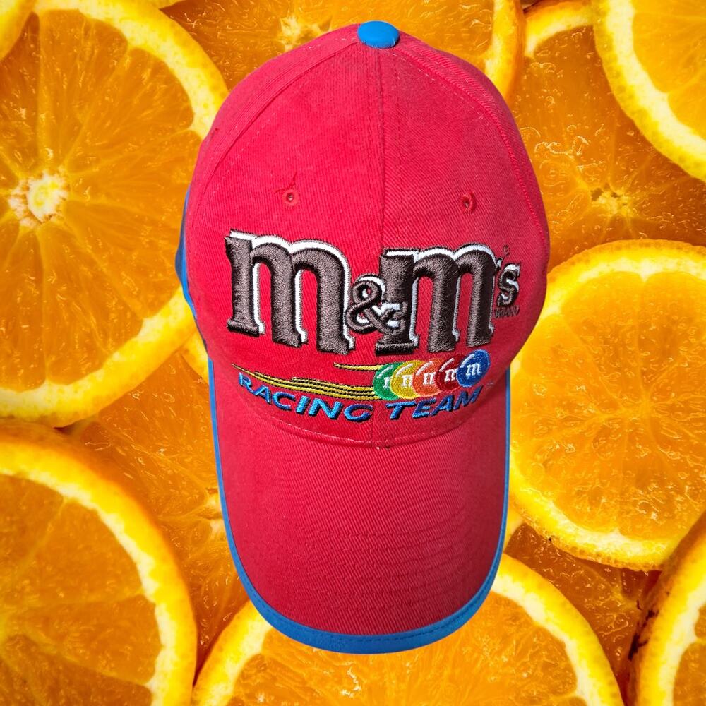 NWT Hase‎ Authentic Red M&M's Racing Team Elliot Sadler Adjustable Cap